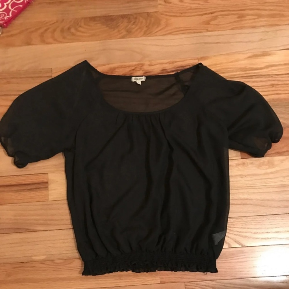 Sexy Sheer Black Blouse